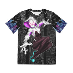 White Spider Graphic Tee – Men's AOP Polyester T-Shirt